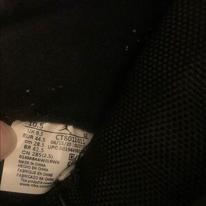 Jordan blk/wht athletic shoes #11 jubilee 25th ann. Some scratches